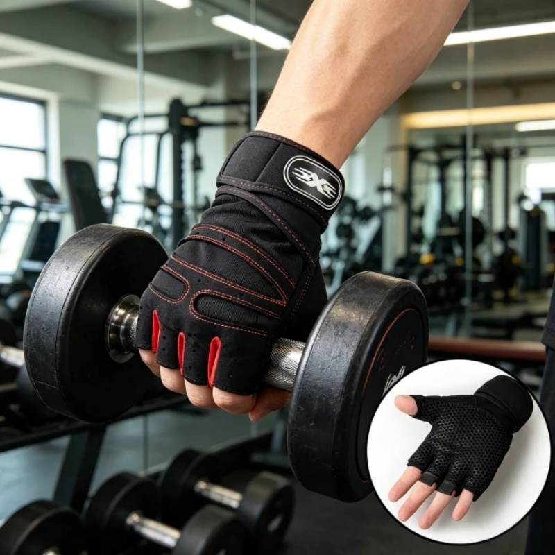 Weightlifting Gloves - قفازات لياقة بدنية نصفية الأصابع للرياضات