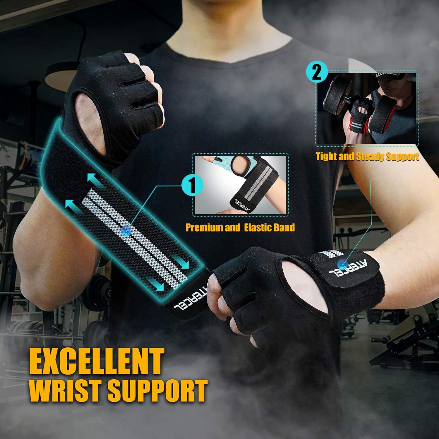 قفازات ATERCEL لرفع الأثقال، ق - مراجعة Weightlifting Gloves وسعره
